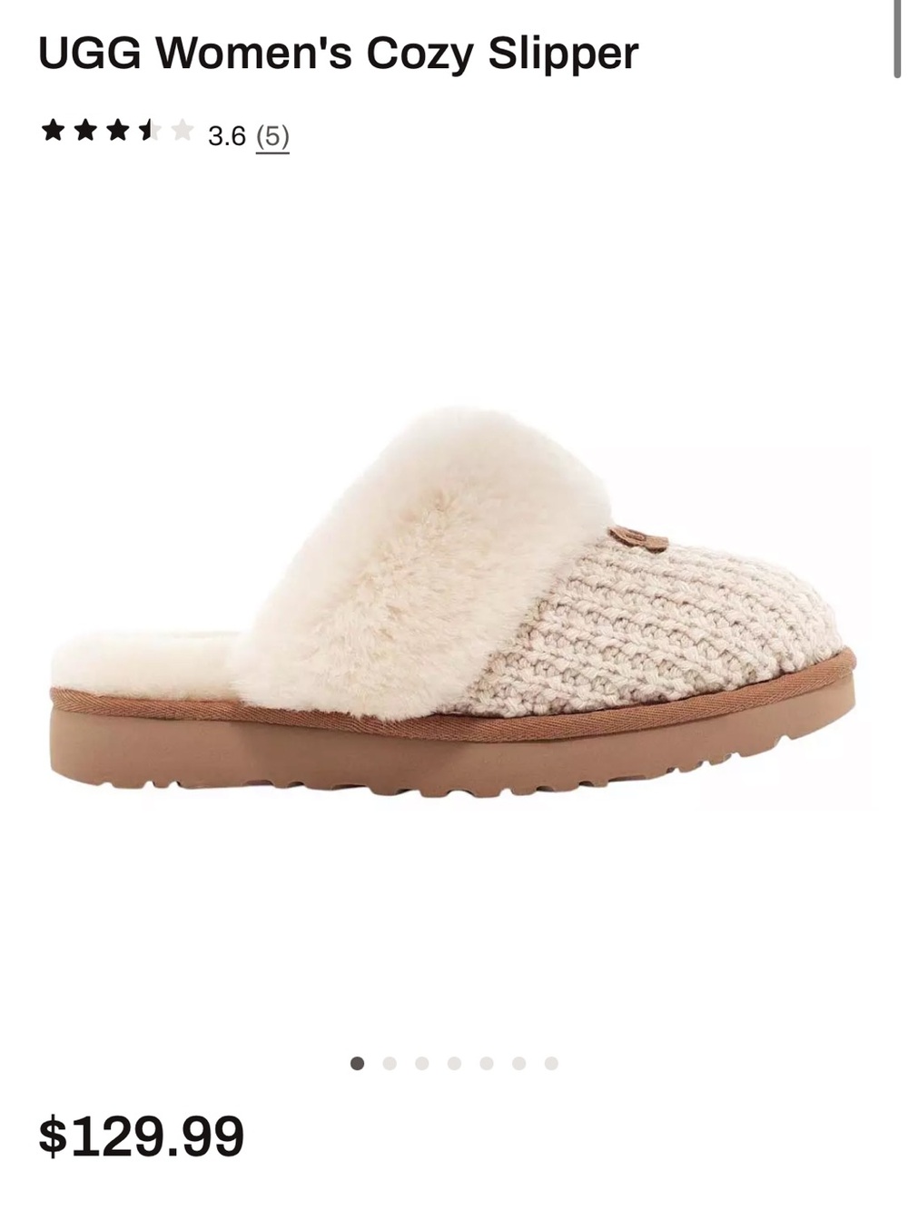 UGG Women's Cozy Slipper - Cream